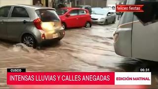 Cusco: calles inundadas tras intensas lluvias