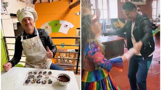 Lapadula lució su talento para el baile y aprendió a hacer postres de chocolate | VIDEO