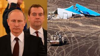 Rusia admite posible "acto terrorista" en caída de avión