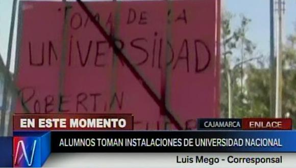 Alumnos y docentes tomaron la Universidad Nacional de Cajamarca
