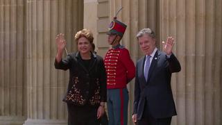 Dilma Rousseff se reúne con presidente colombiano [VIDEO]