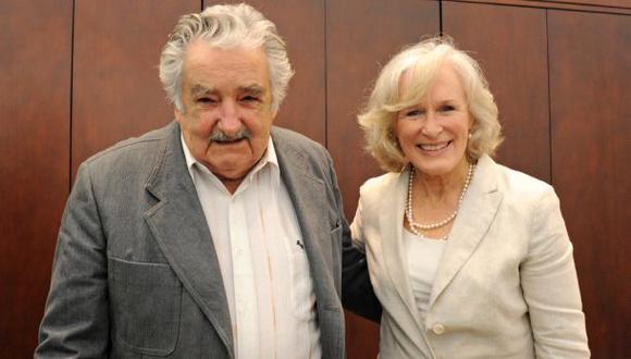 Glenn Close se reunió con el presidente uruguayo José Mujica