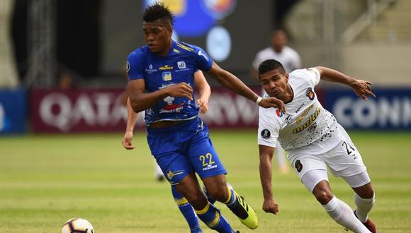 Delfín no pudo de local ante Caracas FC y empató 1-1 en Manta. El encuentro se dio por la ida de la segunda fase de la Copa Libertadores (Foto: ESPN)