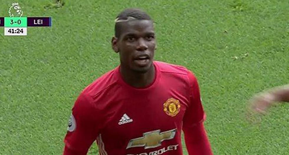 Paul Pogba y su primer gol de la temporada con el Manchester United. (Foto: captura ESPN)