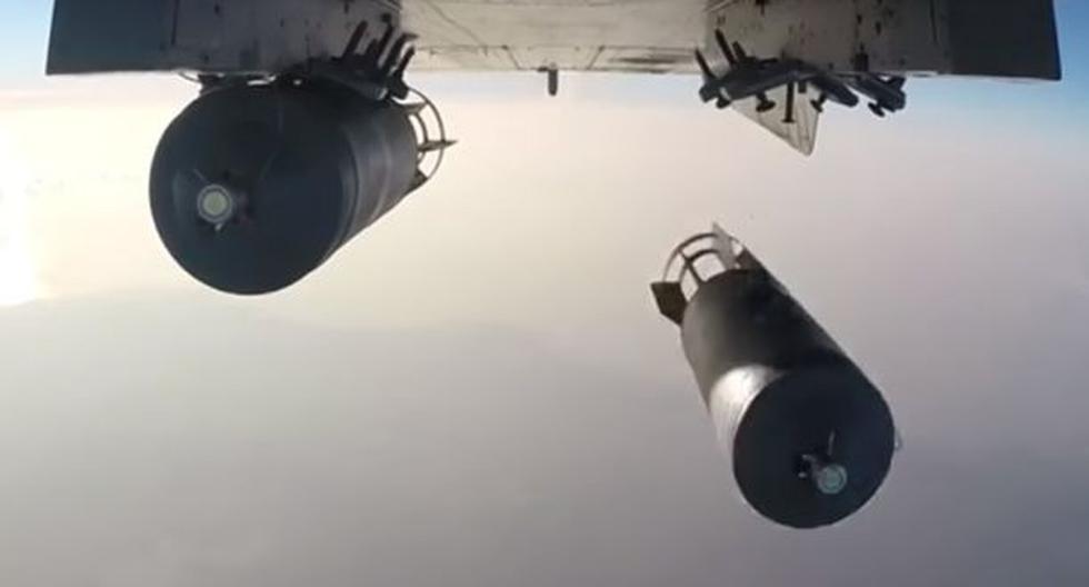 Avión ruso deja caer bombas sobre objetivo terrorista en Siria. (Foto:  RT en español)