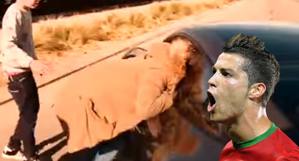 Cristiano Ronaldo sufrió el tremendo \'ataque\' de un fan que se metió a su carro e hizo el video más viral de YouTube. (Foto: Captura)