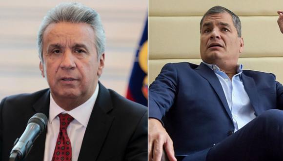 El presidente de Ecuador, Lenín Moreno, y su predecesor, Rafael Correa, han protagonizado enfrentamientos desde el cambio de mando. (EFE / AFP)