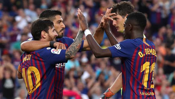 ¡Barcelona nuevo líder de la Liga española! Ganó 8-2 al Huesca por la tercera jornada. (Foto: AFP)