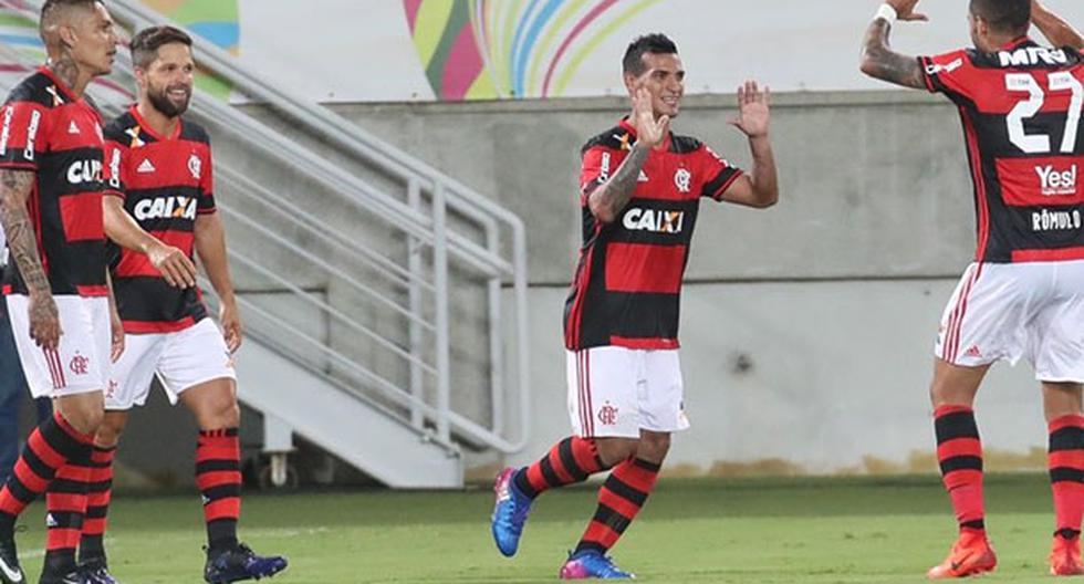 Miguel Trauco debutó con gol en el Flamengo. (Foto: Twitter)