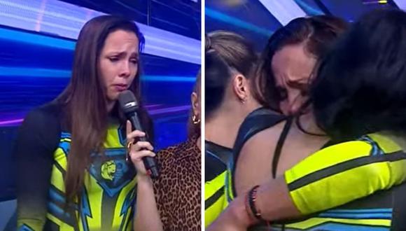 Paloma Fiuza no pudo contener las lágrimas al recordar a su padre. (Foto: captura América TV)