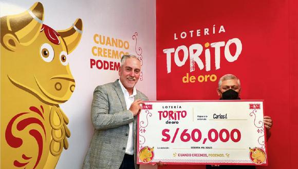 Carlos I., el ganador de S/ 60 mil que multiplicó su dinero con tan solo 2 soles gracias a la lotería Torito de Oro. (Foto de Torito de Oro)