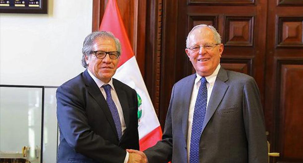 El secretario general de la OEA se reúne con el presidente PPK en Lima. ( Twitter | @Almagro_OEA2015)