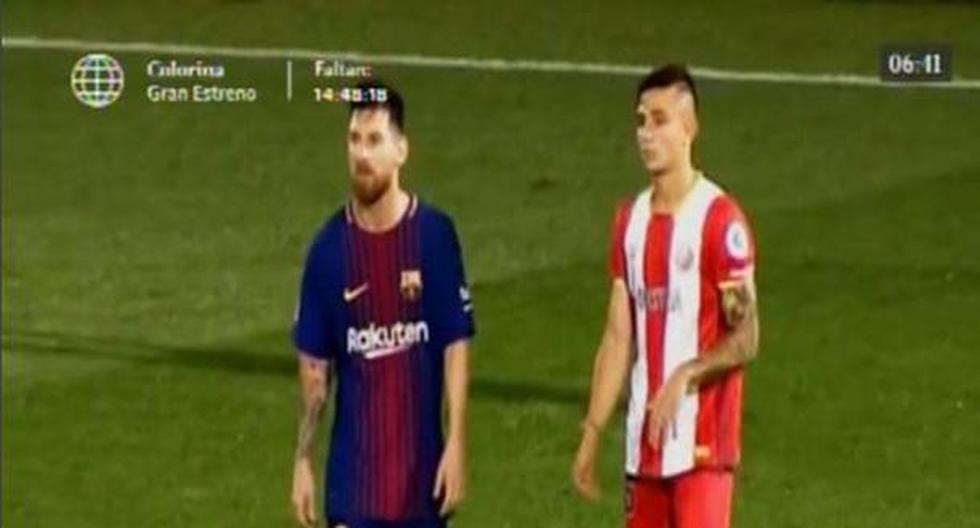 Lionel Messi recibió una nueva marca personal con el Girona | Foto: captura