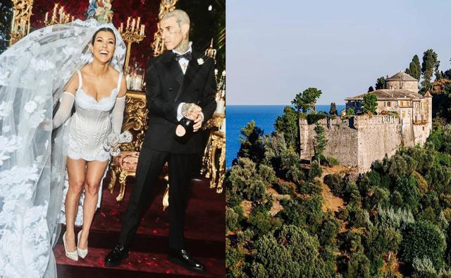 Kourtney Kardashian y Travis Barker se comprometieron en octubre de 2021 y tuvieron dos ceremonias previas a su fiesta oficial en Portofino, Italia. En la ciudad costera, la mayor de las Kardashians eligió el castillo medieval, Castello Brown, como el escenario para su lujosa celebración. (Fotos: Getty Images | Daily Mail).