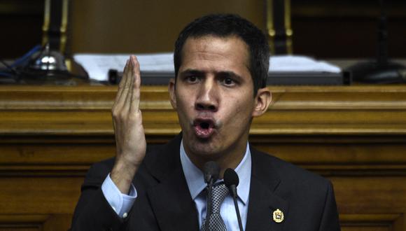 Juan Guaidó reaparece en la Asamblea Nacional. Foto: AFP