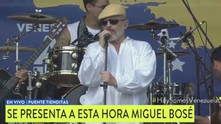 Miguel Bosé y su duro mensaje en el Venezuela Aid Live : "Maduro, lárgate ya"