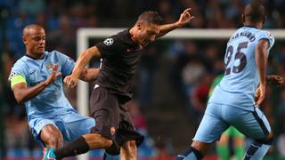 Man. City y la Roma igualaron 1-1 con goles de Agüero y Totti