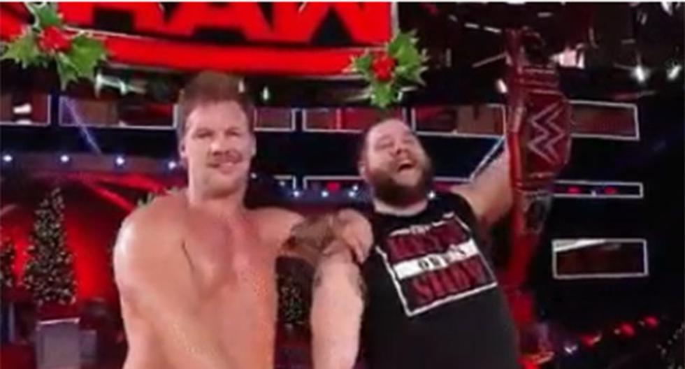 Chris Jericho y Kevin Owens en el final de Monday Night Raw (Foto: captura)