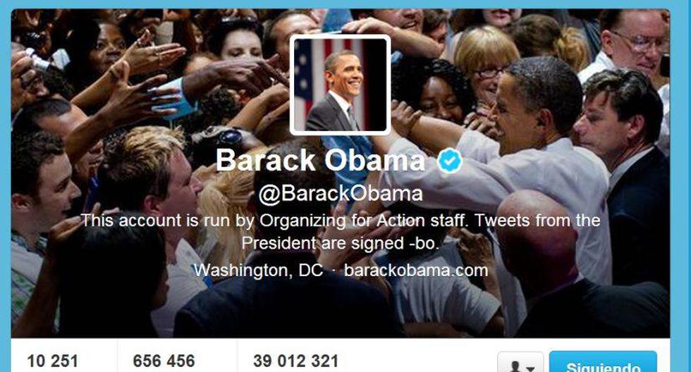 La cuenta del presidente de Estados Unidos, Barack Obama. (Imagen: twitter.com)