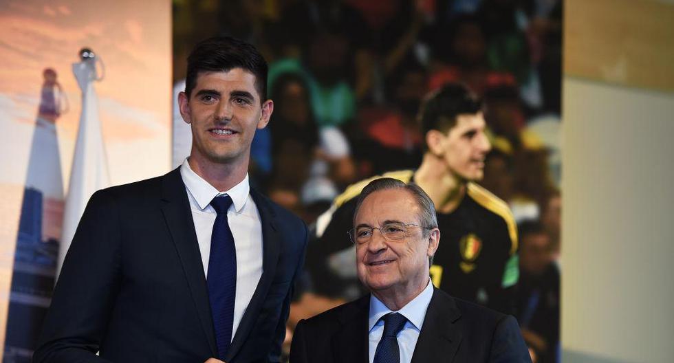 Florentino Pérez reconoció que la llegada de Thibaut Courtois _\"ayudará\"_ al Real Madrid. | Foto: Getty