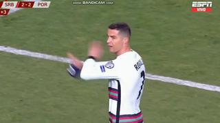 Cristiano Ronaldo fuera de control: se quitó la cinta y dejó el campo tras un gol anulado ante Serbia [VIDEO]