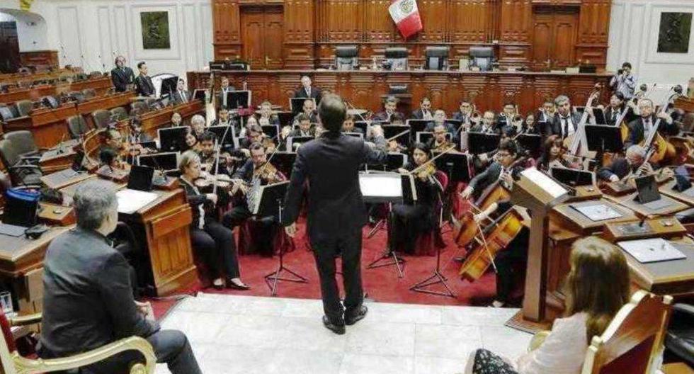 Sinfónica Nacional recibe Medalla de Honor del Congreso de la República. (Foto: Andina)