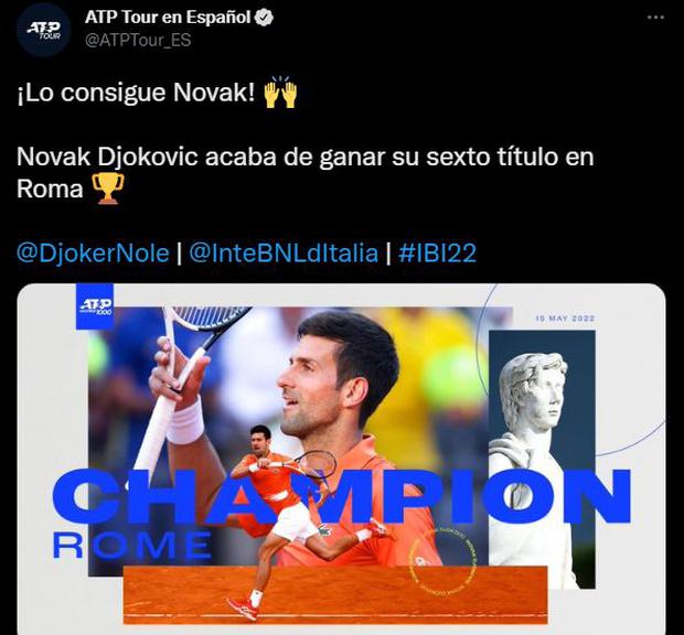 El sexto título de Djokovic en Roma. (Foto: Captura)