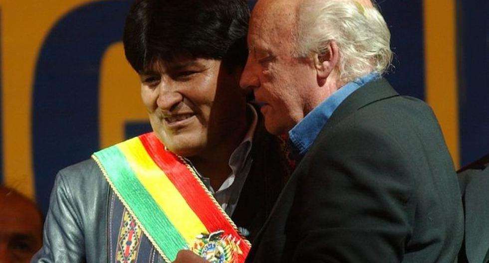 Evo Morales y Eduardo Galeano en La Paz. (Foto: EFE)