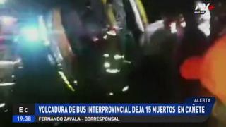 Cañete: volcadura de bus interprovincial dejó varios pasajeros heridos | VIDEO