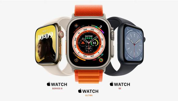 Estos son los tres modelos de reloj inteligente que ha presentado Apple. Se trata del Apple Watch Series 8, el Apple Watch SE y el Apple Watch ULTRA.