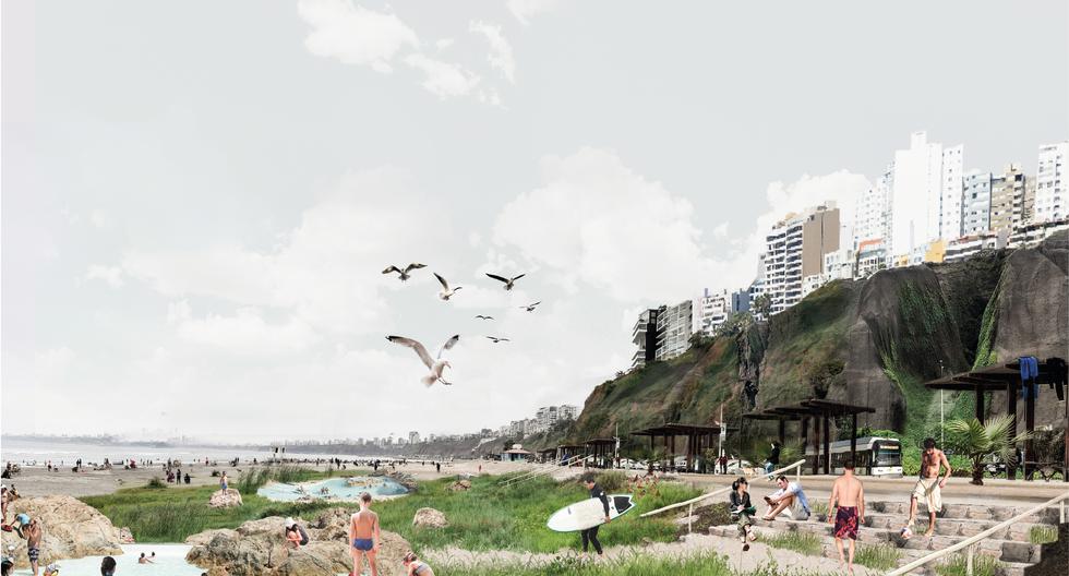Propuestas elaboradas por la Bienal de Arquitectura de Lima que buscan activar, mejorar y recuperar espacios como la Costa Verde. (Foto: Bienal de Arquitectura de Lima)