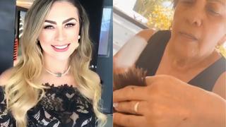 Aracely Arámbula intentó cortarle el cabello a su hijo mientras está en cuarentena, pero el resultado no fue el esperado