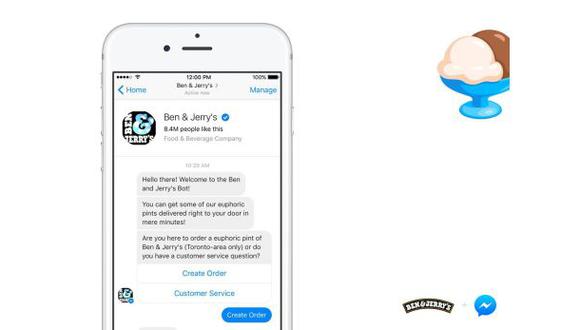Facebook Messenger ahora vende helados gracias a 'bot' especial