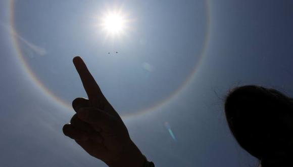 Un halo solar sorprendió a los limeños este domingo 19 de febrero del 2023 | (Foto: Senamhi)