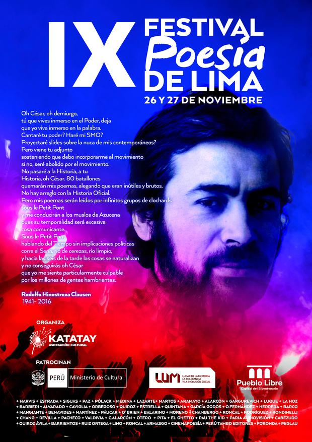 Poster of the IX Lima Poetry Festival