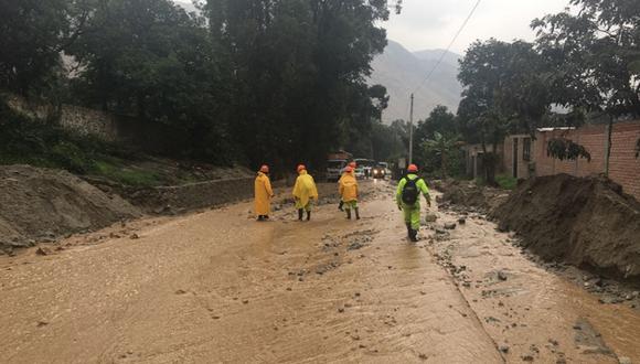 Además, se tiene un aviso de corto plazo respeto a activación de quebradas en la zona de Ayacucho, Huancavelica y Lima. . (Foto: Indeci)
