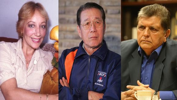 Aquí tres personajes de la televisión, el deporte y la política que nos dejaron este año: Mirtha Patiño, Man Bok Park y Alan García, respectivamente.
