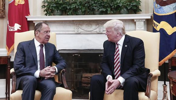 Donald Trump recibió al canciller de Rusia Serguéi Lavrov el miércoles de la semana pasada. (AP).