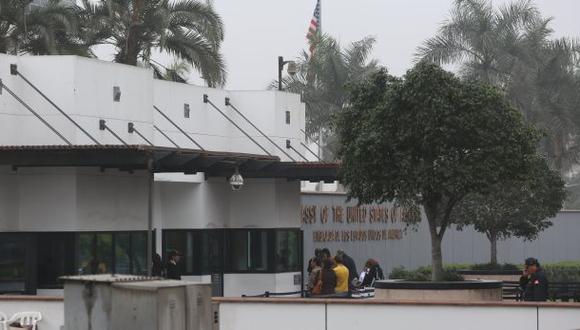 Sede de la Embajada de Estados Unidos en Lima, en el distrito de Surco. (Foto: Alonso Chero / Archivo El Comercio)