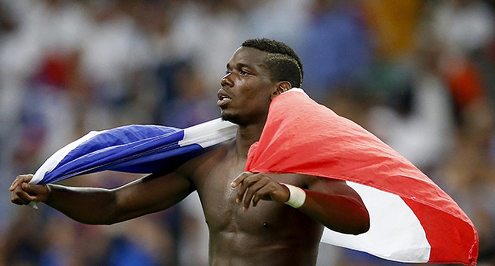 Paul Pogba no ocultó su satisfacción por la victoria de Francia sobre Alemania en la Eurocopa (Foto: EFE)
