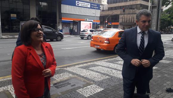 Los fiscales Rafael Vela y Geovana Mori forman parte del equipo especial que ha viajado a Brasil. (Foto: Graciela Villasís / El Comercio)