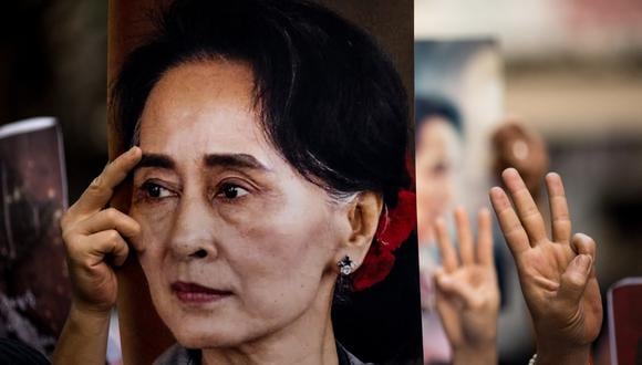 Desde finales de junio, Suu Kyi está en aislamiento en una cárcel en Naipyidó, la capital construida por la anterior dictadura militar. (Photo by Jack TAYLOR / AFP)