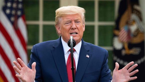 "Ampliaremos nuestras pautas hasta el 30 de abril para frenar la propagación" del coronavirus, dijo Donald Trump. Foto: AFP