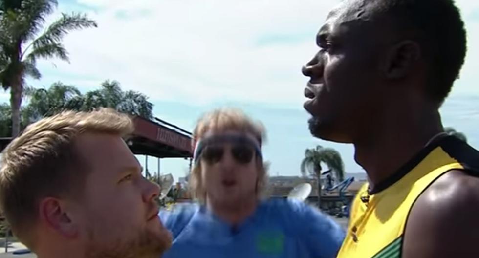 James Corden y Owen Wilson retaron a Usain Bolt. (Foto: Captura YouTube)