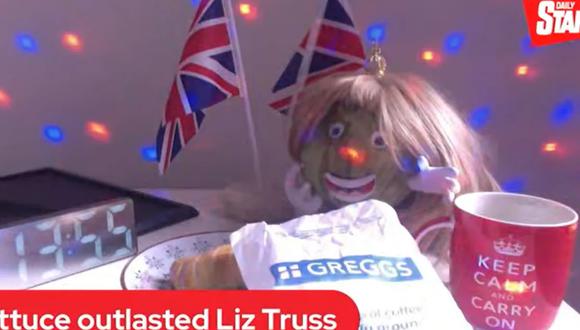 La lechua que le "ganó" a Liz Truss en el Reino Unido. (Captura de video).