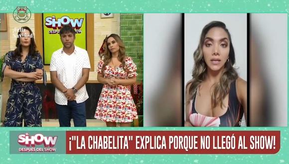 Isabel Acevedo no pudo asistir a “El show después del show” por esta razón. (Foto: Captura de video)