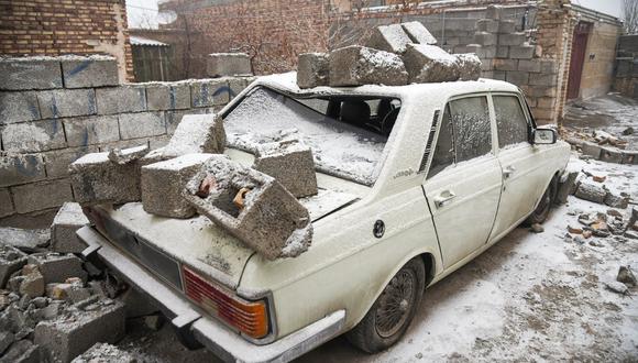 Una imagen muestra los daños después de que un terremoto sacudiera la ciudad de Khoy, en la provincia de Azerbaiyán Occidental, en Irán, el 29 de enero de 2023. (SOHEIL FARAJI / ISNA / AFP).