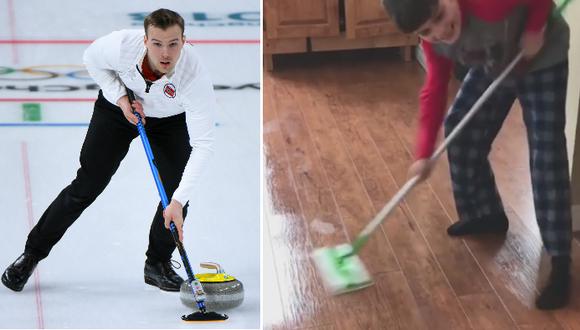 Curling, el juego sensación de Pyeongchang 2018, obtiene sus primeras parodias en Facebook. (Foto: AFP/Facebook)