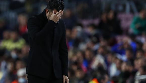 Xavi Hernandez lamentó la derrota del Barcelona. (Foto: AP)