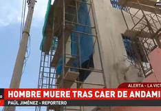 Muere obrero de construcción tras caer de andamio del cuarto piso en La Victoria | VIDEO